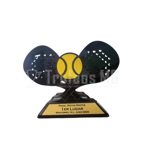 Trofeo en Acrilico Negro Con Impresión Uv