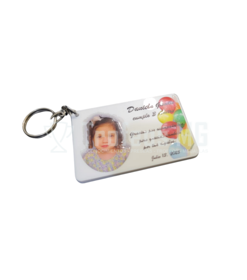 Llavero En Acrilico Impresión Uv Con Herraje