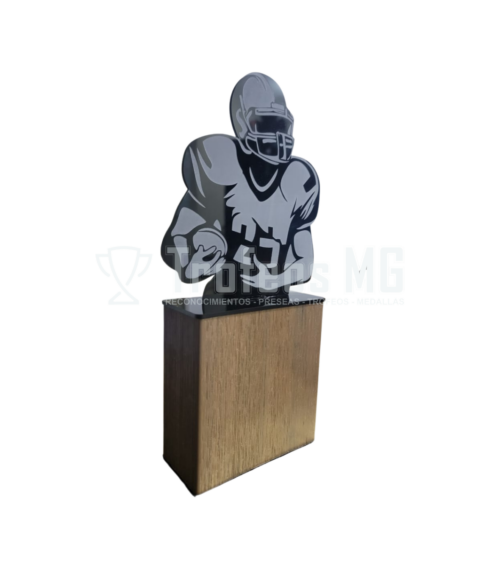 Trofeo En Material De Acrilico Negro