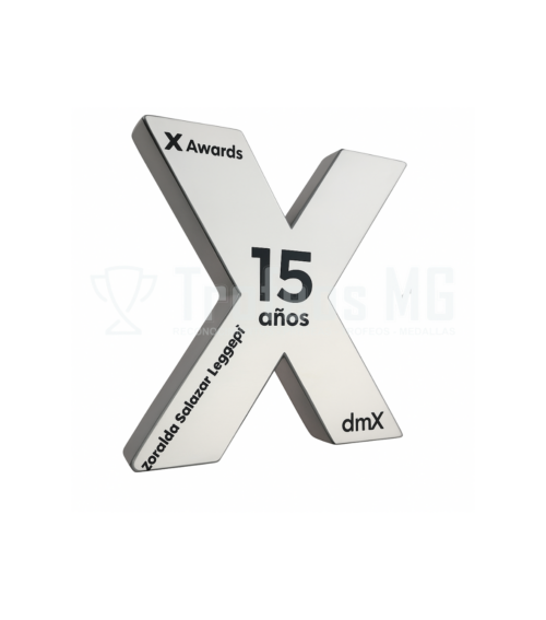 Reconocimiento Con Aplicación De Metalex Plata Grabado.