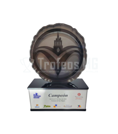 Acrilico Negro Con Placa De Aluminio