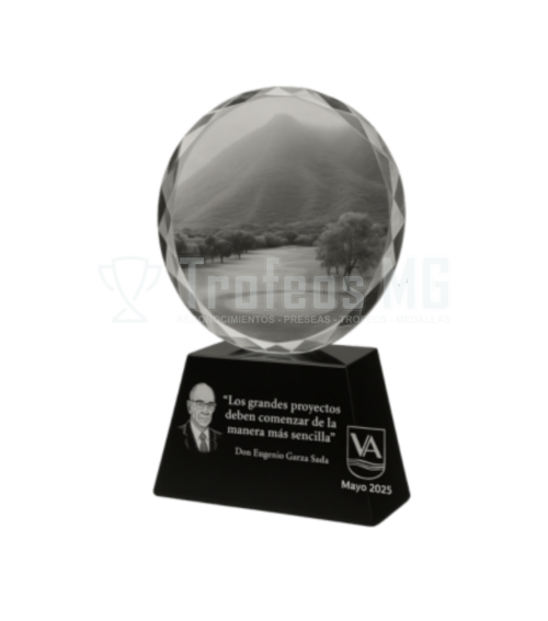 Reconocimiento En Vidrio Grabado