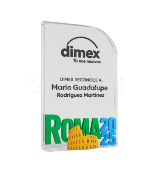 Reconocimiento En Acrilico Con Impresión Uv