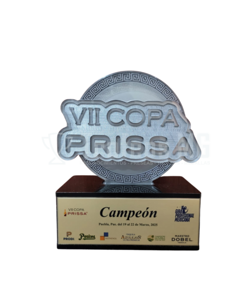 Reconocimiento En Acrilico En Base De Acrílico Con Placa De Aluminio