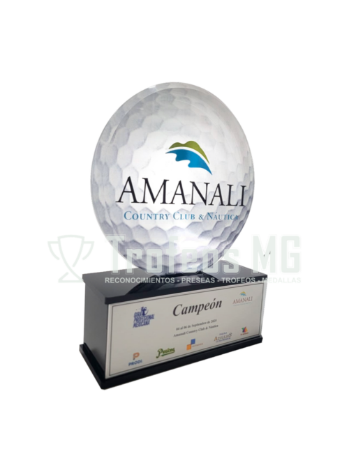 Reconocimiento Golf Acrílico Full Color